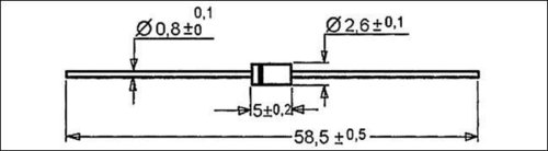 1 N 4002 (100V 1A) Gleichrichterdiode; 100V; 1A; D