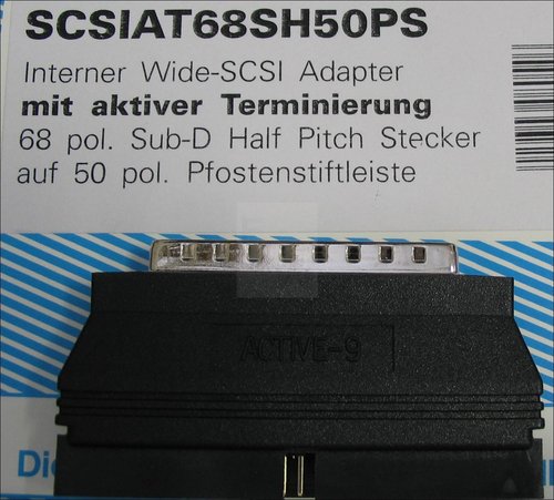 SCSIAT68SH50PS 68 POL.SCSI-ADAPTER -HALF PIT