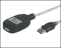 USB-EXTENSION  USB AM - USB AF; 5,0 MeterUSB