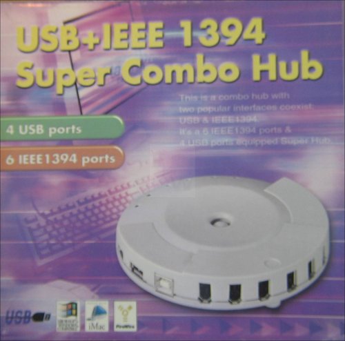 HUB USB-1394 4 USB + IEEE 1394 PORTS + NETZTEIL 12
