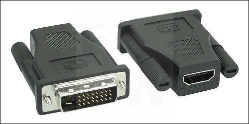 HDMI-DVI Adapter HDMI 19pol Buchse auf DVI-D 24+1