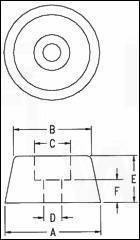NF-002 FOOT FOR ENCLOSURES, SCREW FIXED 11,5X7,4MM