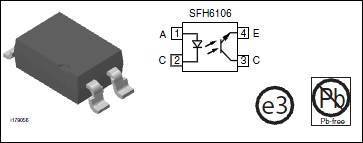 SFH611A-3,SMD  INFINEON OPTOKOPPLER