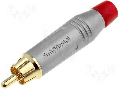 ACPR-RED PLUG RCA MALE PROFESSIONAL RED