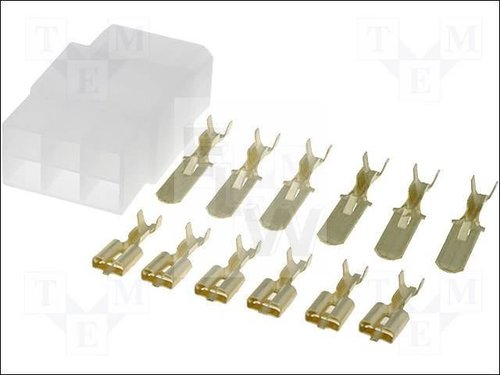 OK-6MF FASTON 6.3MM 2.5MM2 CONNECTORS WITH HOUSING