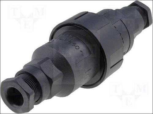 PX0777 CABLE CONNECTOR 3-WAY IP68 BLACK 3X2.5MM2