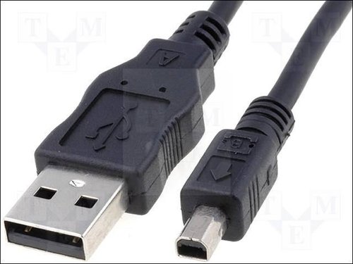 CAB-MUSB-B4-1 KABEL, MINI USB B 4POLIG-USB A, 1M