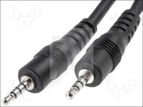 CABLE-440-3 CABLE; JACK 2,5MM 4PIN PLUG,BOTH SIDES