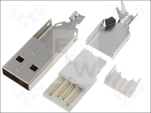 USBA-W VERBINDUNG: USB A; STECKER; GERADE; GELOETET