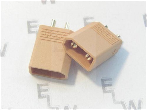 XT30 YELLOW BATTERY CONNECTOR 4.5MM MALE GOLD PLAT