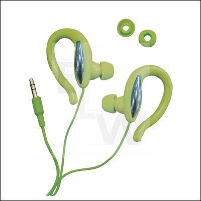 A084VB SOUNDLAB GREEN HOOK SPORT EARPHONES