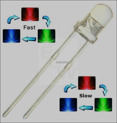 COLOUR CHANGING BLINKING 5MM FLASHING LED DIODE FL