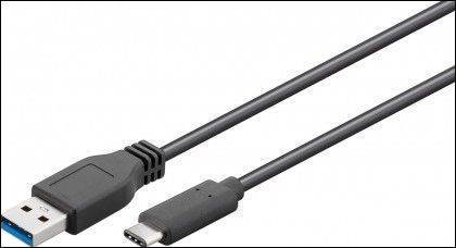 USB-C™ AUF USB A 3.0 KABEL, SCHWARZ 0,50M