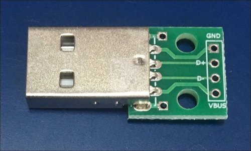 TYPE A USB MALE TO DIP 2.54MM PCB BOARD